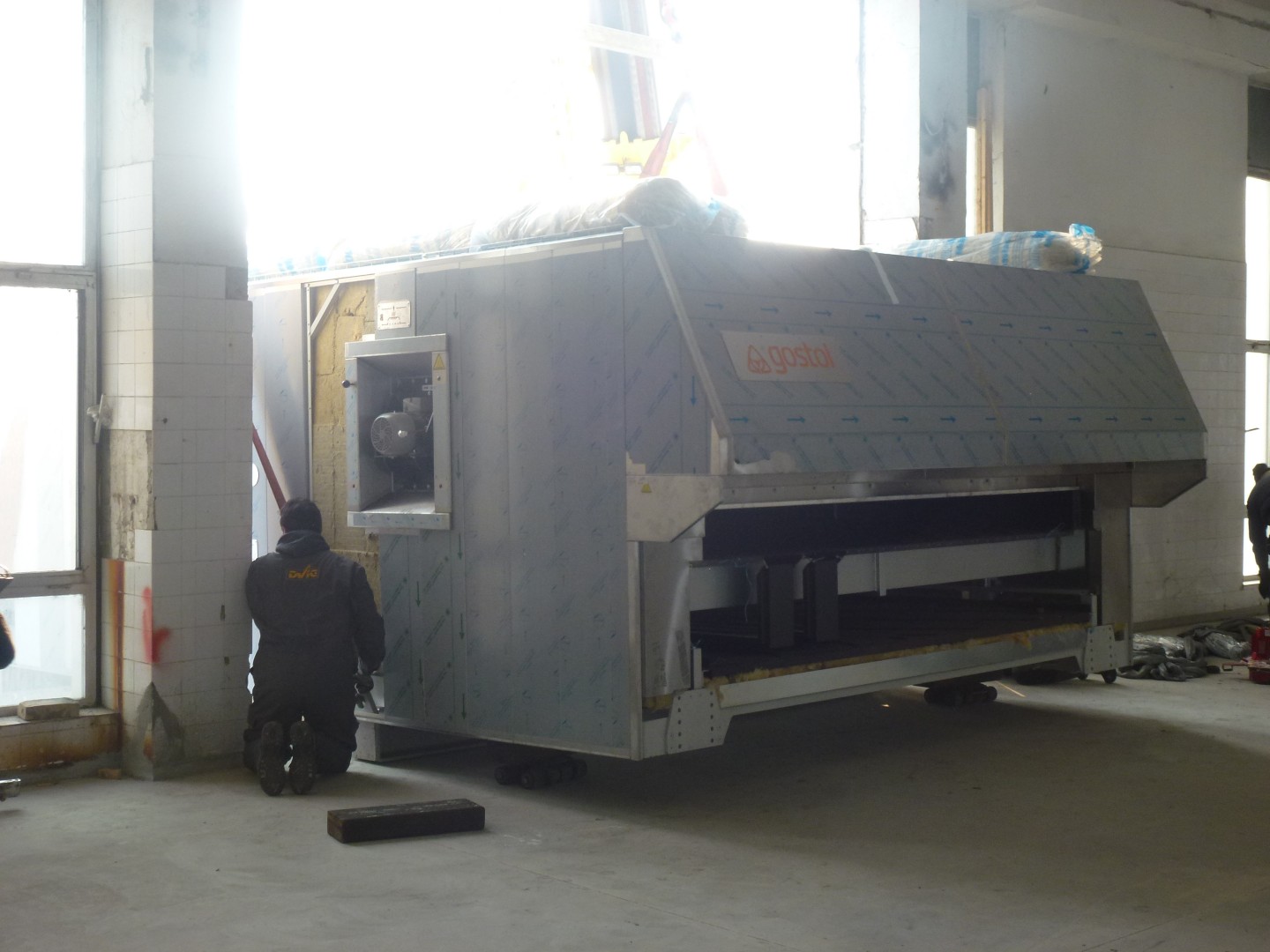 Specific logisic work at intaking of Gostol tunnel baking oven into bakery in Serbia