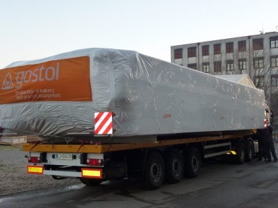 Special transport of Gostol tunnel cyclothermic oven